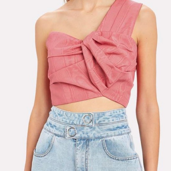 Racil Atlas Polka Jacquard twisted crop top - Picture 6 of 7